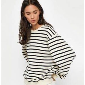 OAK + FORT Striped Sweatshirt Size L